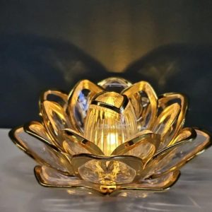 Utsav Lotus Crystal LED Candles