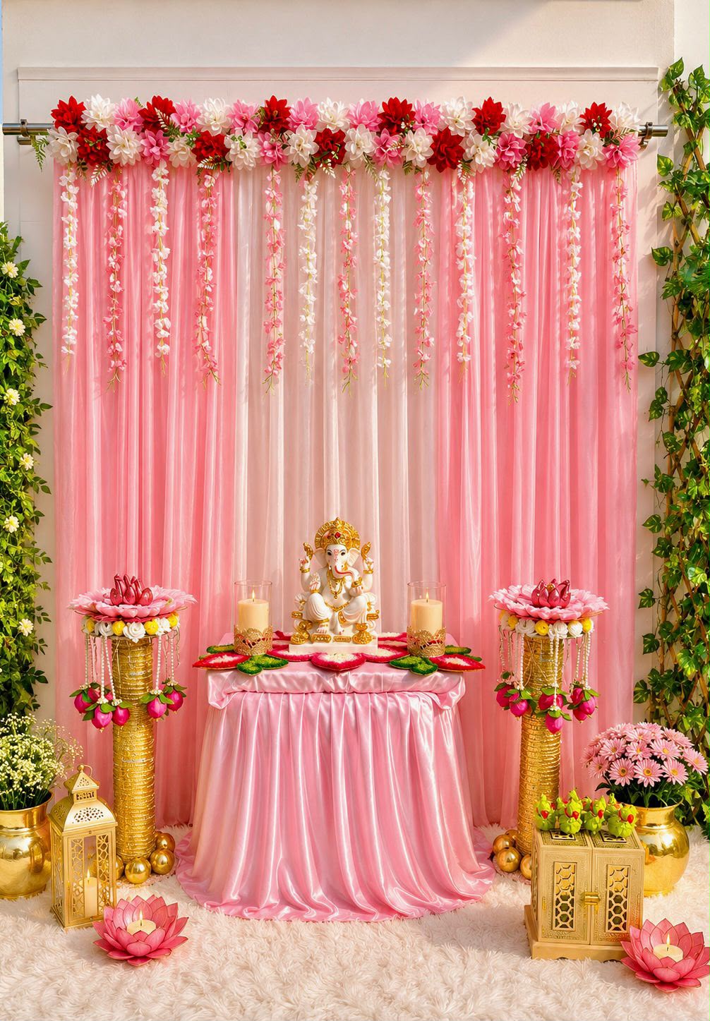 Utsav Pushp Ganpati Backdrop - Image 5