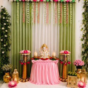 Utsav Pushp Ganpati Backdrop