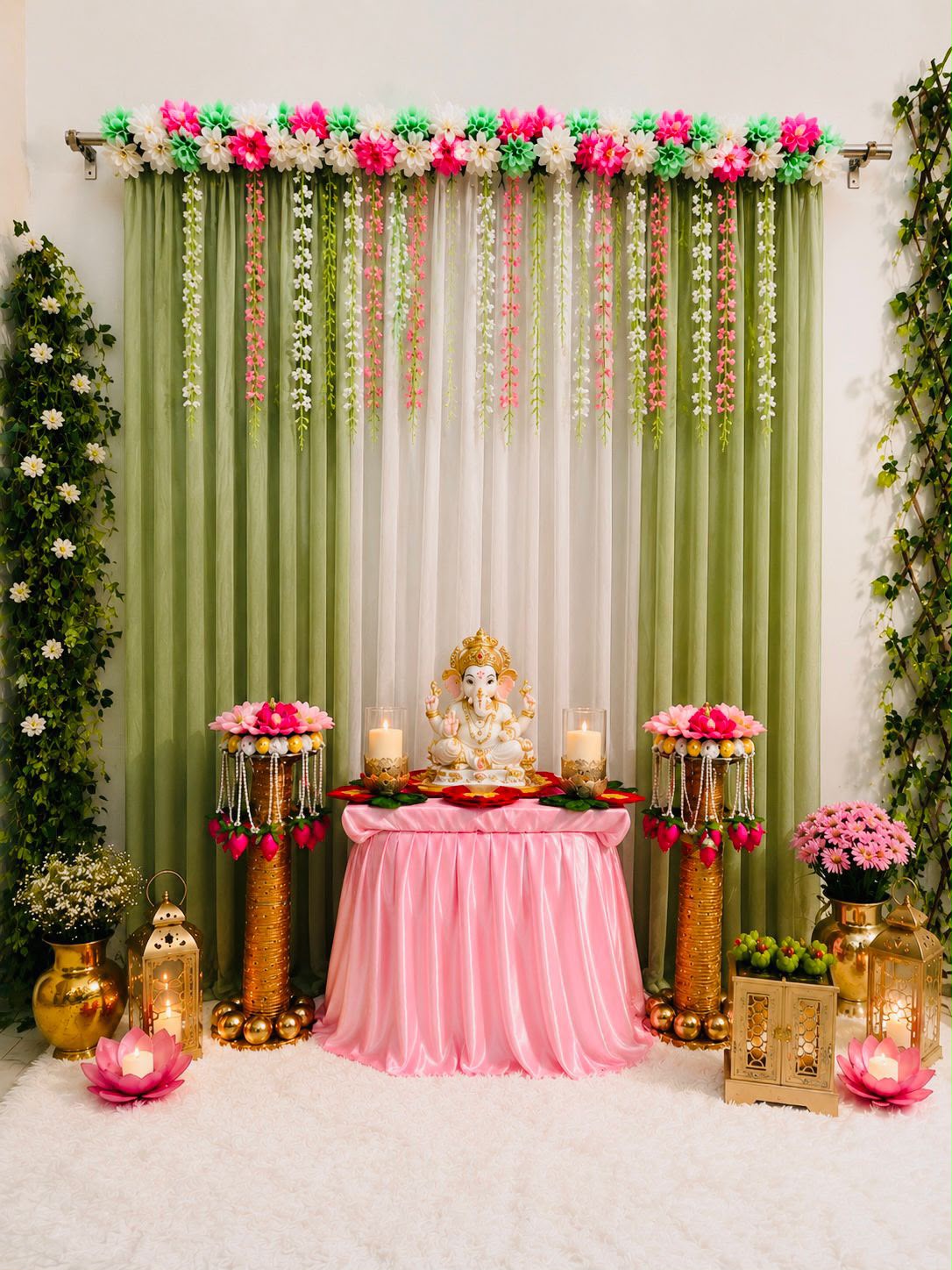 Utsav Pushp Ganpati Backdrop