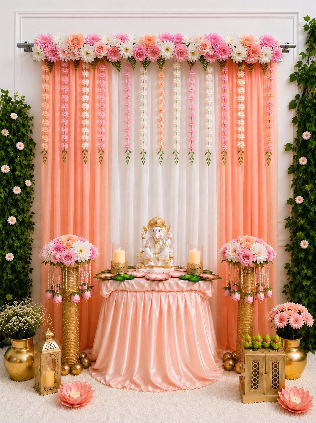 Utsav Pushp Ganpati Backdrop - Image 3